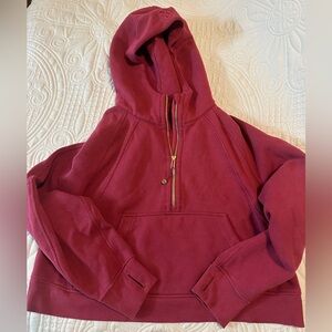 Lululemon Athletica scuba half zip hoodie size 8